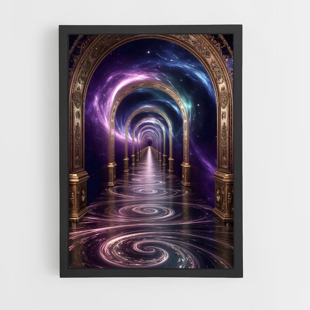 Poster Tunnel Galactique – affiche Art spatial (vue 2)